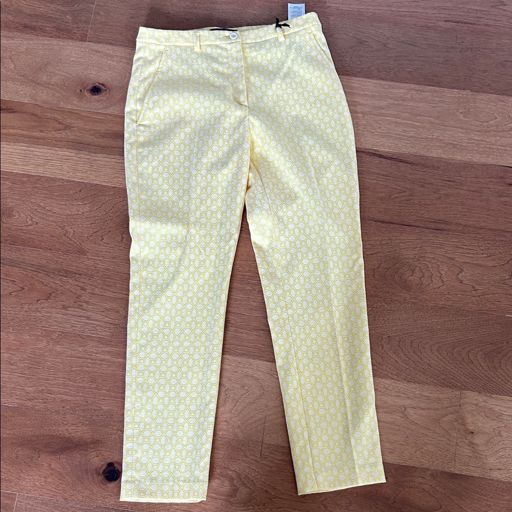 Seventy Light Yellow Patterned Chinos